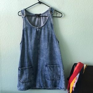 90’s denim pinafore / overall dress